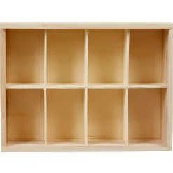 Hot Boîte à thé noir naturel 8 casiers avec couvercle coulissant Rangement De Cuisine