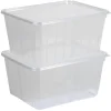 Sale Boîte alimentaire 1,8 L transparente x2 Conservation Alimentaire