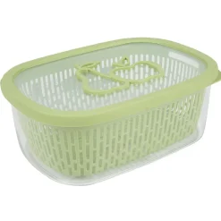 Sale Boîte alimentaire hermétique avec panier fraîcheur 4 L vert Conservation Alimentaire