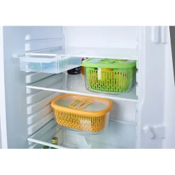 Sale Boîte alimentaire hermétique avec panier fraîcheur 4 L vert Conservation Alimentaire