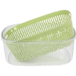 Sale Boîte alimentaire hermétique avec panier fraîcheur 4 L vert Conservation Alimentaire