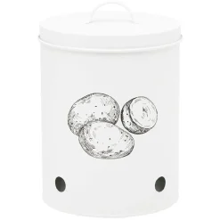 Best Boîte de conservation pour pommes de terre en métal blanc Conservation Alimentaire