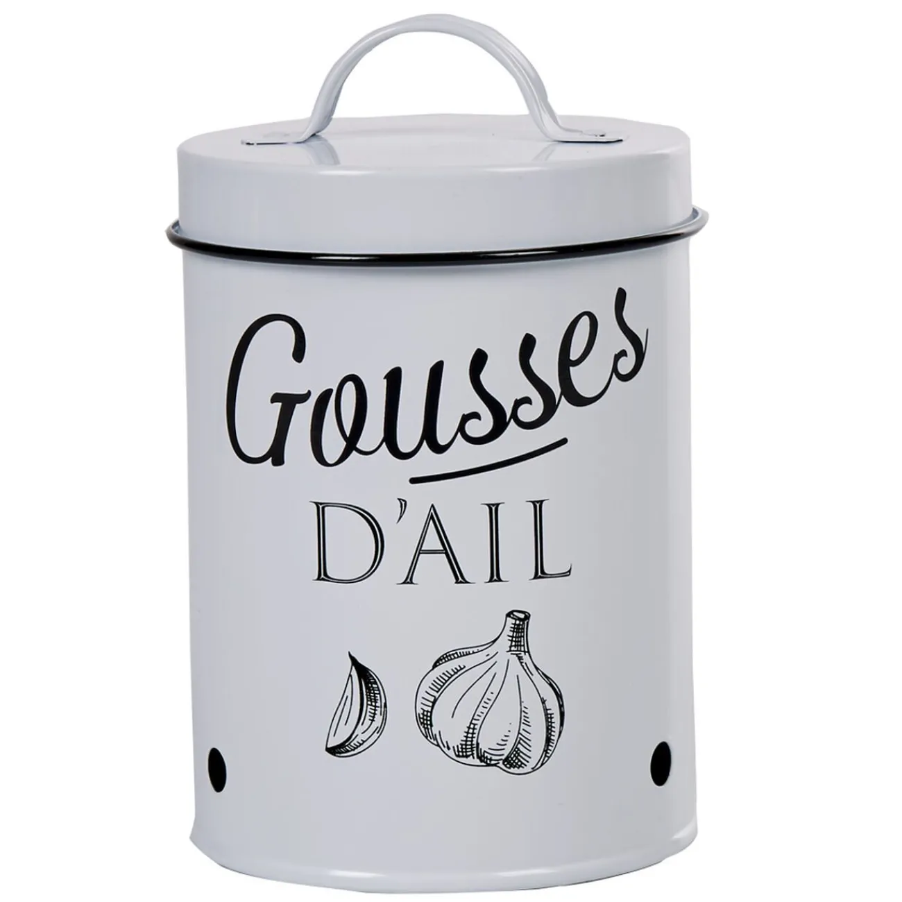 Best Boîte de conservation vintage en métal pour gousses d'ail Conservation Alimentaire
