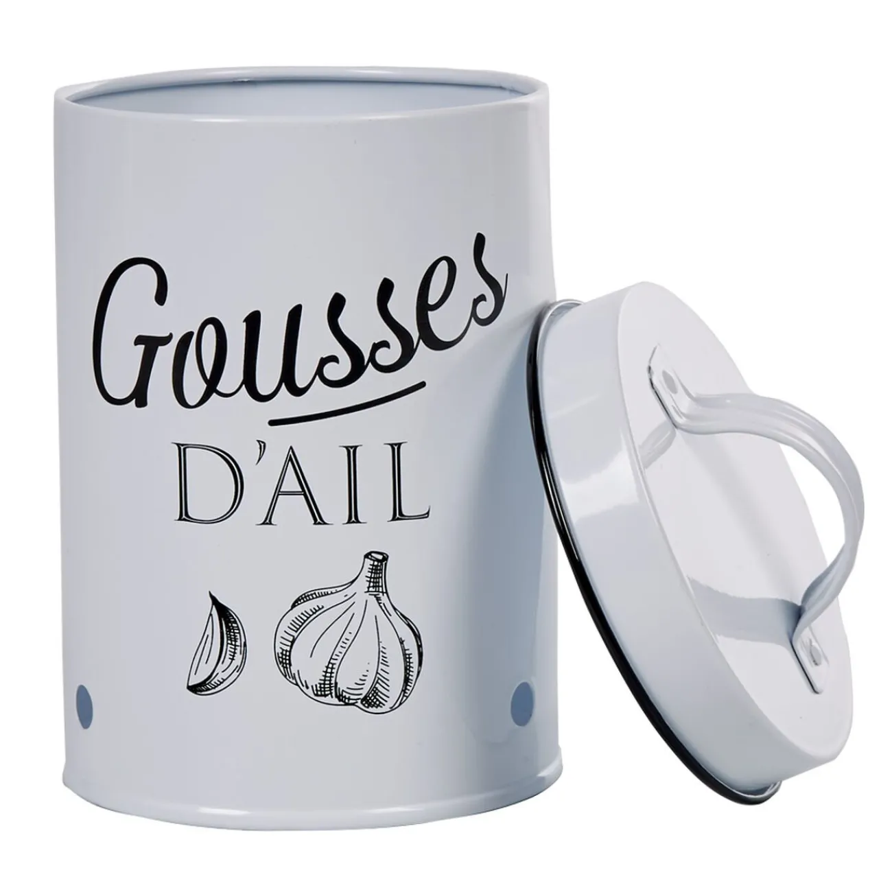 Best Boîte de conservation vintage en métal pour gousses d'ail Conservation Alimentaire