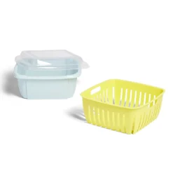 New Boîte égouttoir plastique vert anis 22x22xH10cm Rangement De Cuisine