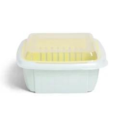 New Boîte égouttoir plastique vert anis 22x22xH10cm Rangement De Cuisine