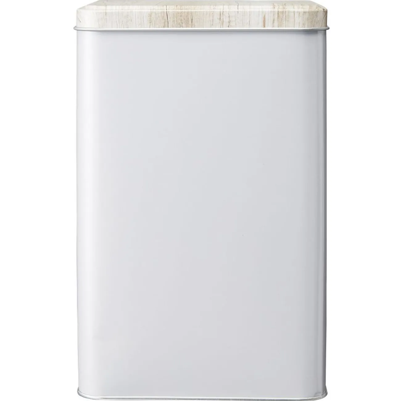 Best Boîte rectangulaire en métal gris avec couvercle effet bois Conservation Alimentaire