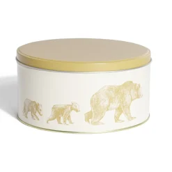 Sale Boîte ronde en métal Ø16,7cm motif ours jaune Conservation Alimentaire