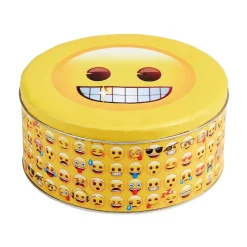 Outlet Boîte ronde métallique design Emoji face Vaisselle Et Accessoires De Table