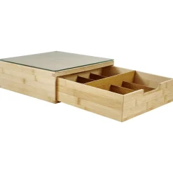 Discount Boîte tiroir à dosettes en bambou et verre Rangement De Cuisine
