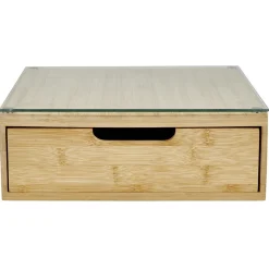 Discount Boîte tiroir à dosettes en bambou et verre Rangement De Cuisine