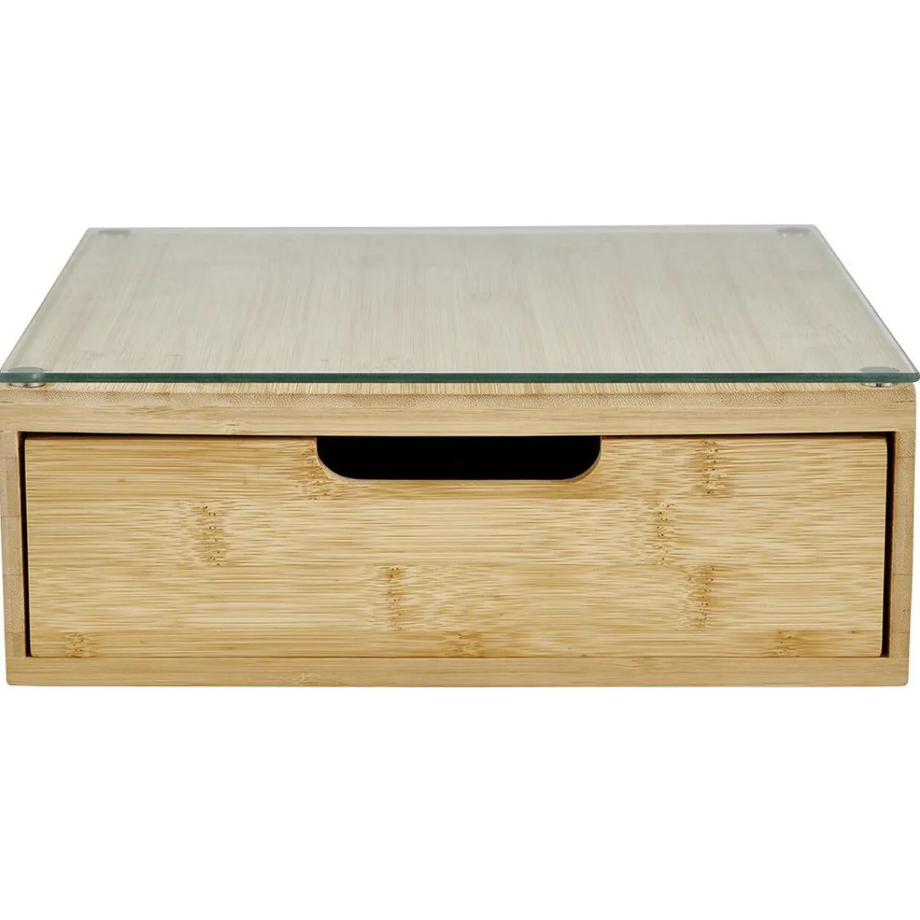 Discount Boîte tiroir à dosettes en bambou et verre Rangement De Cuisine