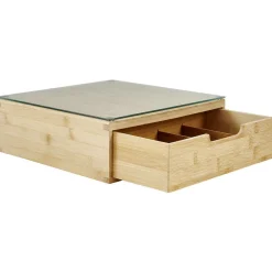Discount Boîte tiroir à dosettes en bambou et verre Rangement De Cuisine