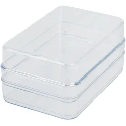 Best Boîte transparente à 2 niveaux pour frigo 2,5L - L.21,5x14,5xH10,5cm Rangement De Cuisine