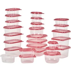 Outlet Boîtes alimentaire transparente avec couvercle bleu ou rouge x27 Vaisselle Et Accessoires De Table