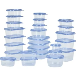 Outlet Boîtes alimentaire transparente avec couvercle bleu ou rouge x27 Vaisselle Et Accessoires De Table