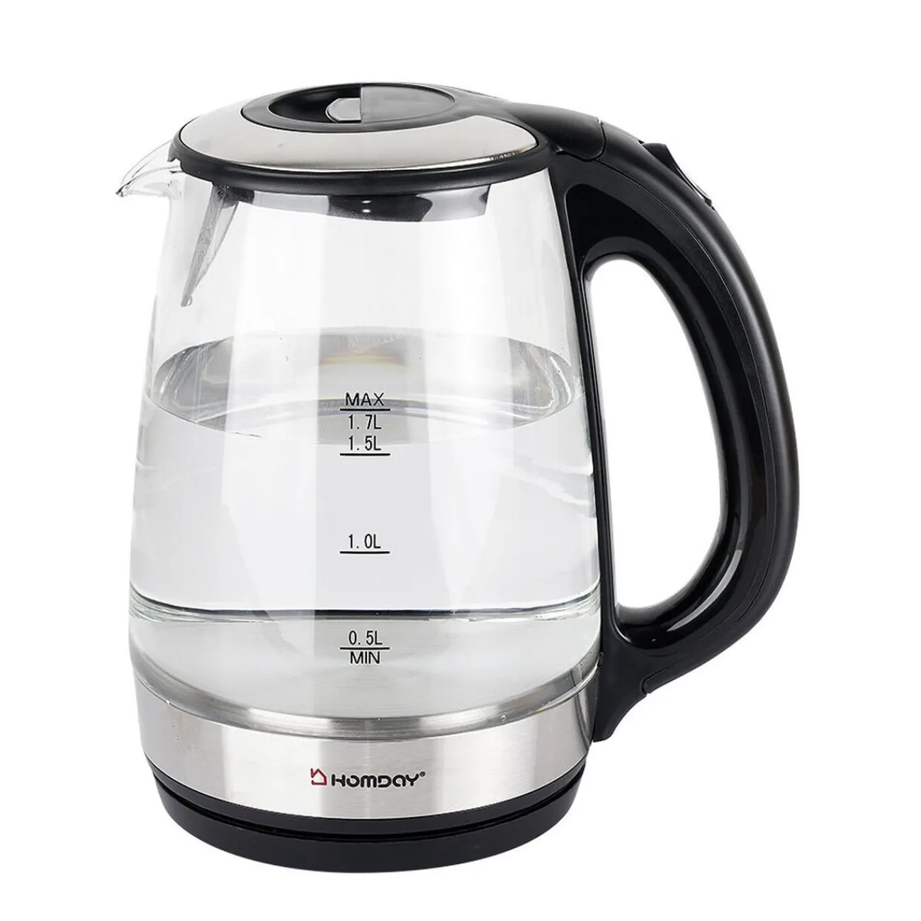 Discount Bouilloire en verre Homday électrique à LED bleu 1,7L Petit Électroménager