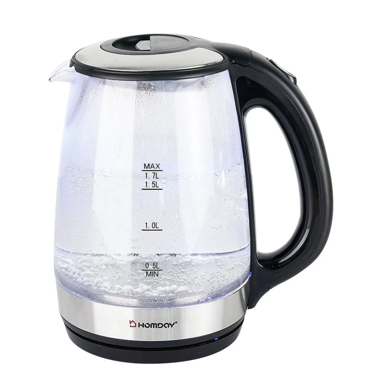 Discount Bouilloire en verre Homday électrique à LED bleu 1,7L Petit Électroménager