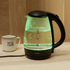 Hot Bouilloire LED sans fil couleurs variables Homday en verre 1,7 L Petit Électroménager