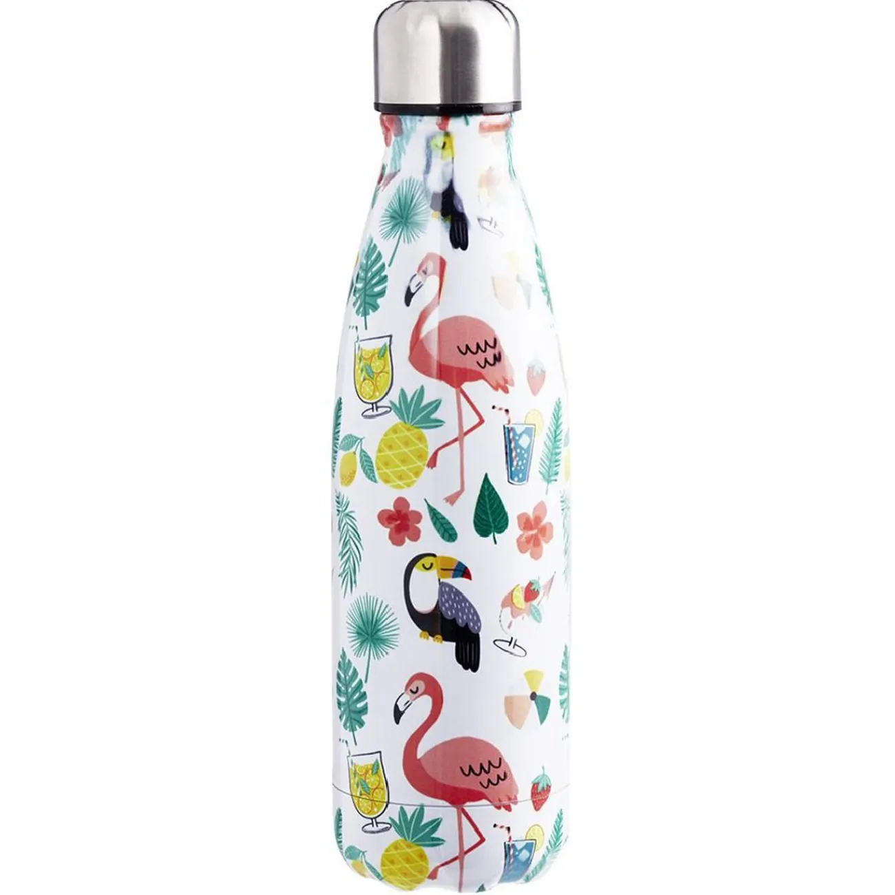 Best Bouteille isotherme inox imprimé tropical 500 ml Conservation Alimentaire