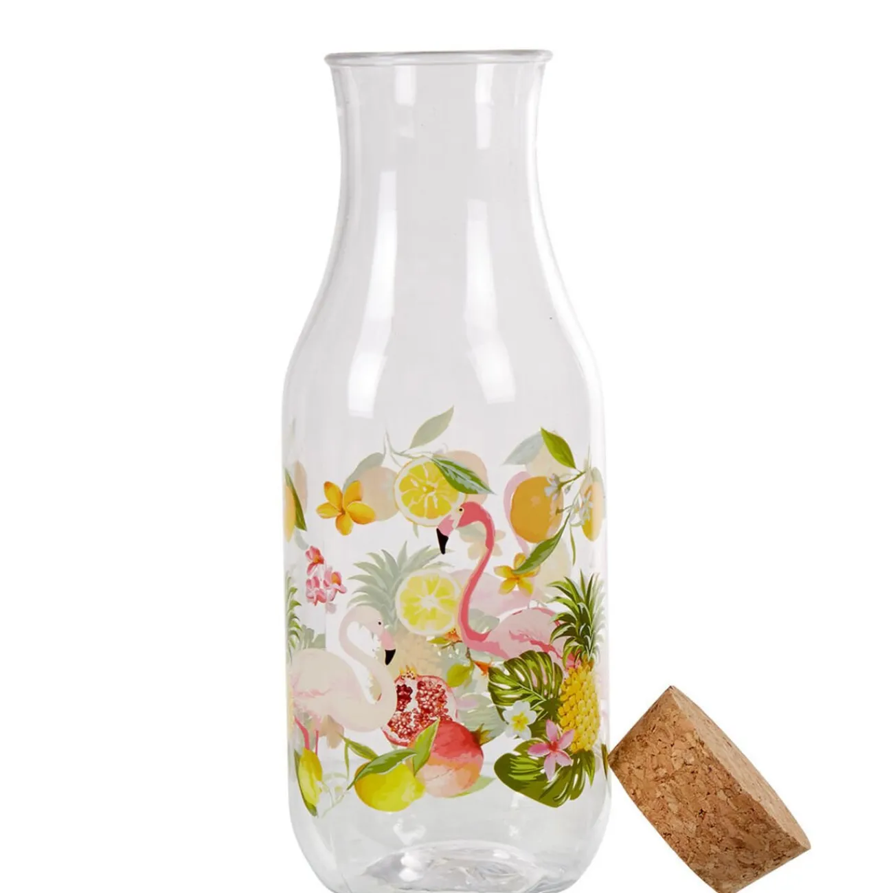 Sale Bouteille plastique et bouchon liège flamant rose exotique Vaisselle Et Accessoires De Table