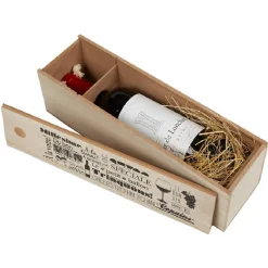 Best Caisse en bois pour bouteille de vin design naturel Vaisselle Et Accessoires De Table