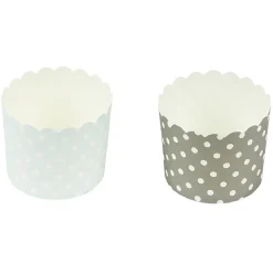 Sale Caissette à muffin motif pois gris bleu x25 Cuisson