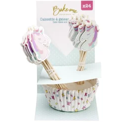 Discount Caissette à muffin papier multicolore x24 Cuisson
