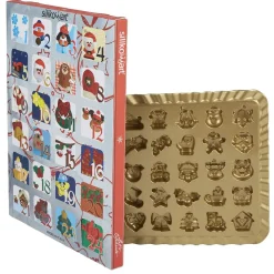 Clearance Calendrier de l'avent et moule à chocolat Noël Préparation Culinaire