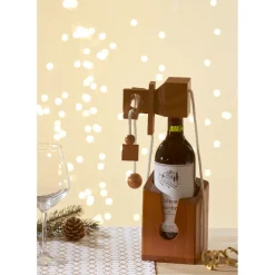 Sale Casse tête bouteille emprisonnée avec cadenas support bois Vaisselle Et Accessoires De Table