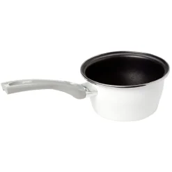 Casserole acier émaillé noir et blanc Ø 16 cm Cuisson
