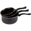 Hot Casserole acier noir - Lot de 3 - Tous feux sauf induction Cuisson
