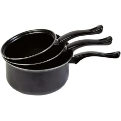 Hot Casserole acier noir - Lot de 3 - Tous feux sauf induction Cuisson