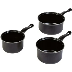 Hot Casserole acier noir - Lot de 3 - Tous feux sauf induction Cuisson