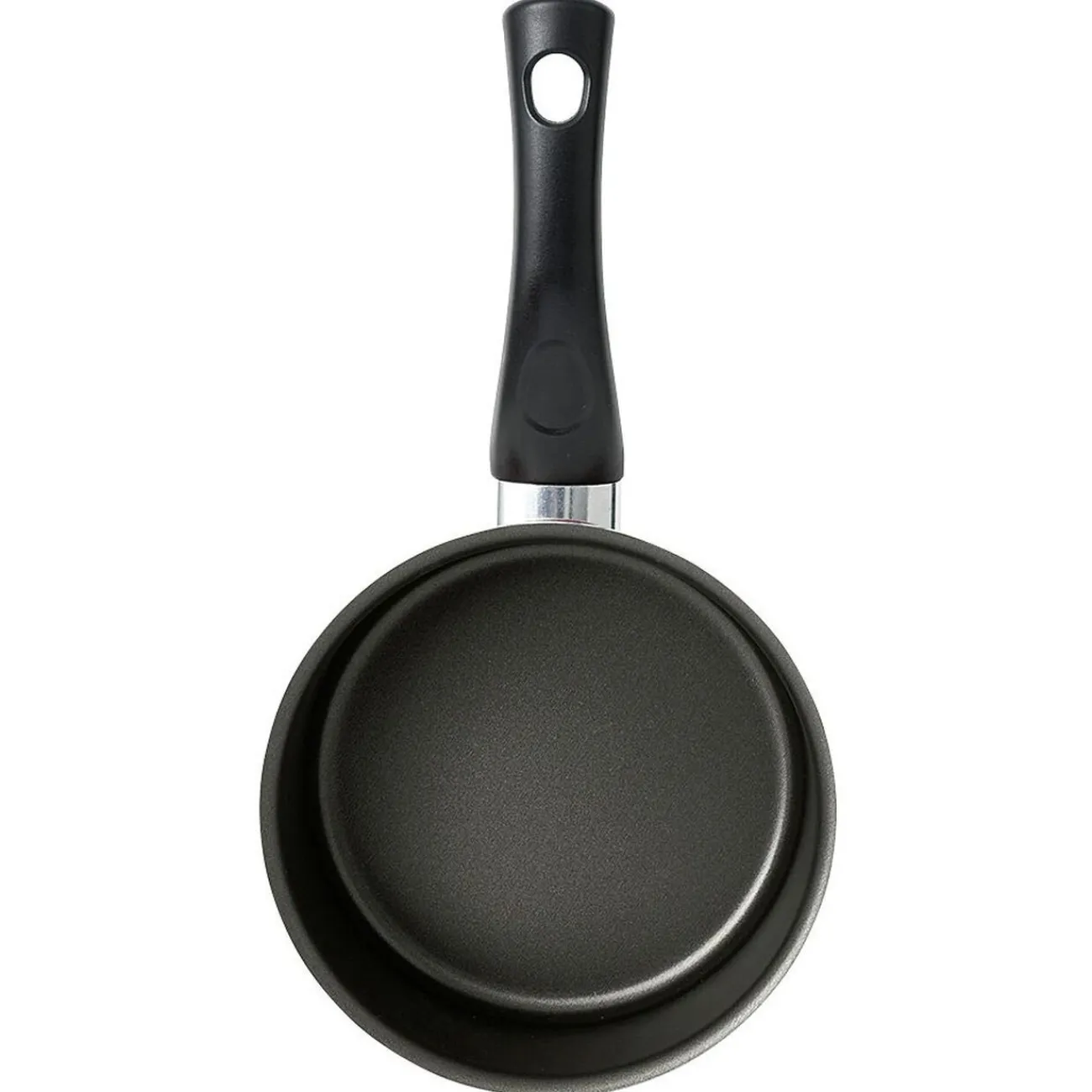 Casserole aluminium antiadhésive noir et rouge Ø 16 cm Cuisson