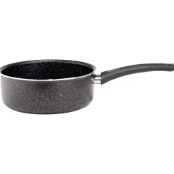 Clearance Casserole effet pierre antiadhérente noir Ø20xH7,5cm Cuisson