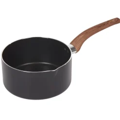 Outlet Casserole noire manche effet bois Ø 18 Cuisson
