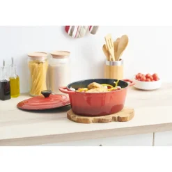Outlet Cocotte fonte rouge et noir Cuisson