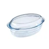 Sale Cocotte ovale en verre transparent 4 L Cuisson