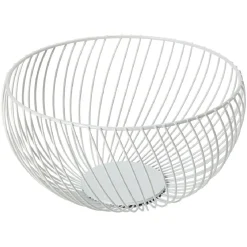 Corbeille à fruits acier blanc Rangement De Cuisine