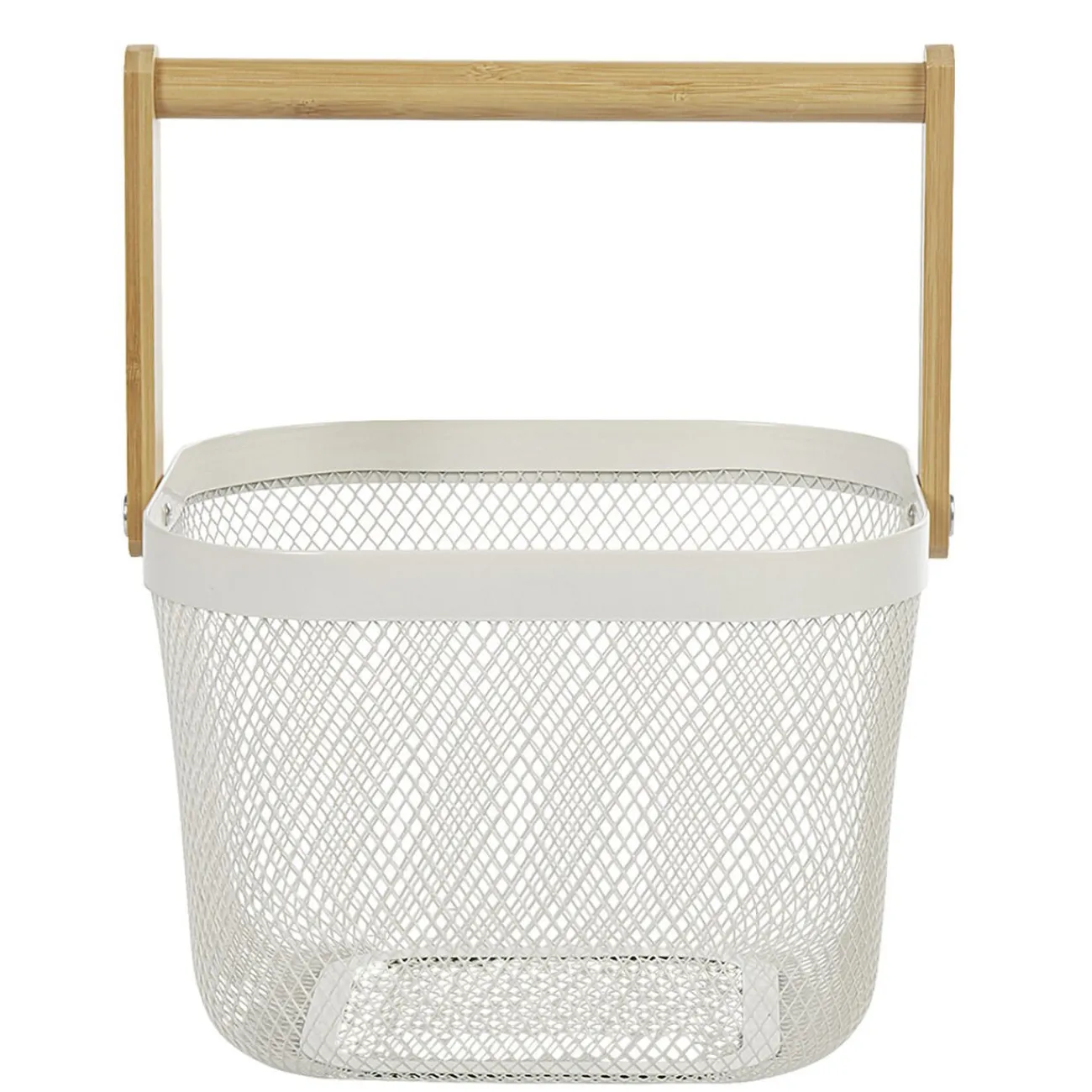 Discount Corbeille à fruits avec anse métal blanc naturel Rangement De Cuisine