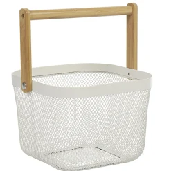 Discount Corbeille à fruits avec anse métal blanc naturel Rangement De Cuisine
