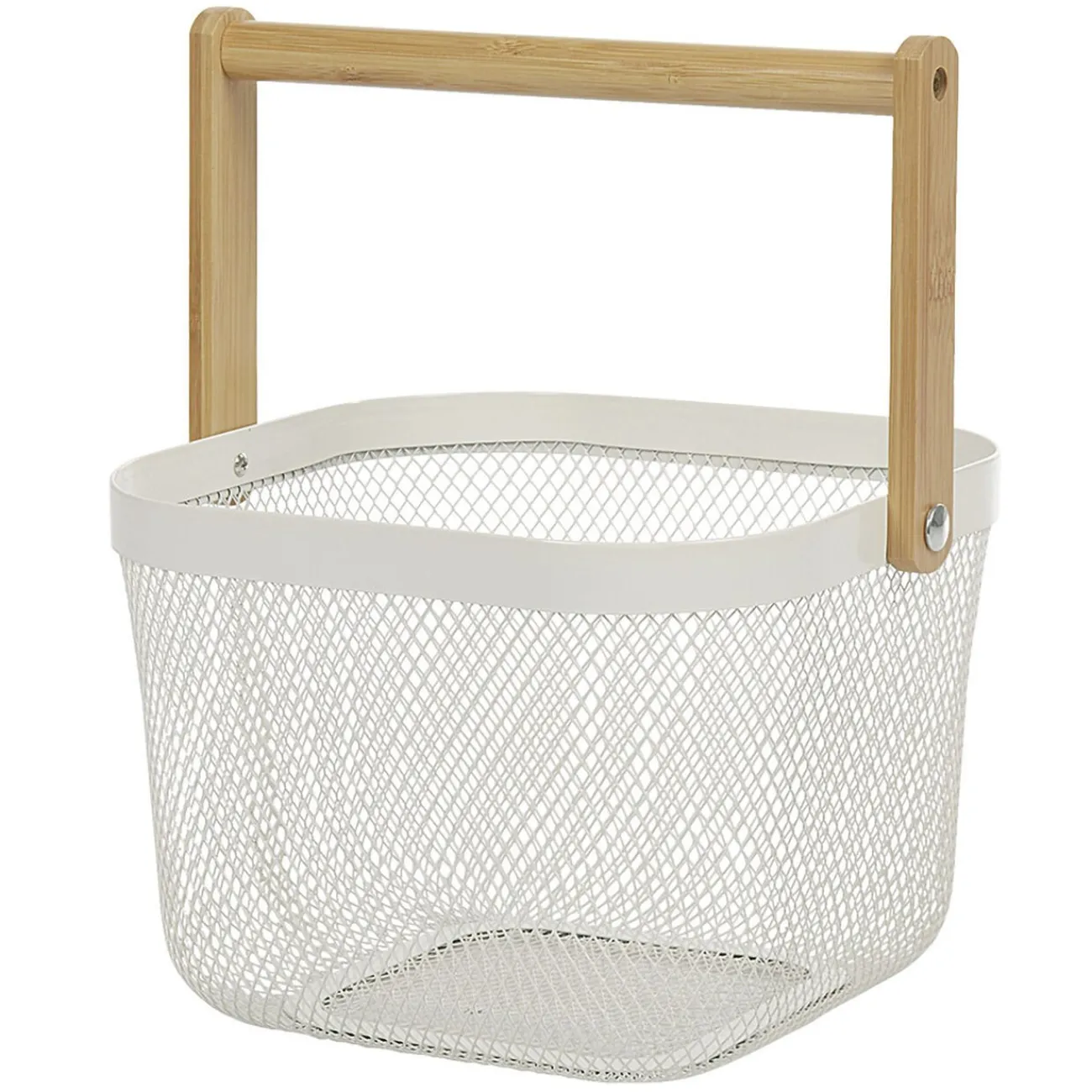 Discount Corbeille à fruits avec anse métal blanc naturel Rangement De Cuisine