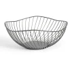 Best Corbeille à fruits design filaire métal noir Ø25xH12cm Rangement De Cuisine