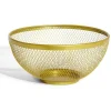 New Corbeille à fruits en métal maillage doré Ø26xH13cm Rangement De Cuisine