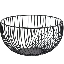 Hot Corbeille à fruits métal filaire noir Rangement De Cuisine