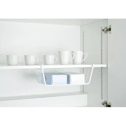 Online Corbeille à suspendre en métal blanc L.40 cm Rangement De Cuisine