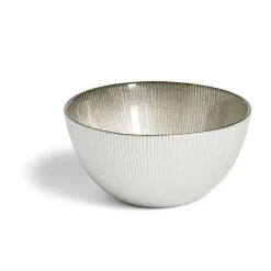 Sale Coupelle en verre strié avec paillettes doré Ø15xH7,5cm Vaisselle Et Accessoires De Table