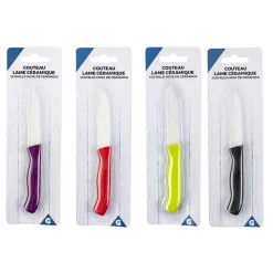 Online Couteau avec lame en céramique manche coloré Préparation Culinaire