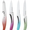 Best Couteau céramique manche coloré x 3 et éplucheur Préparation Culinaire